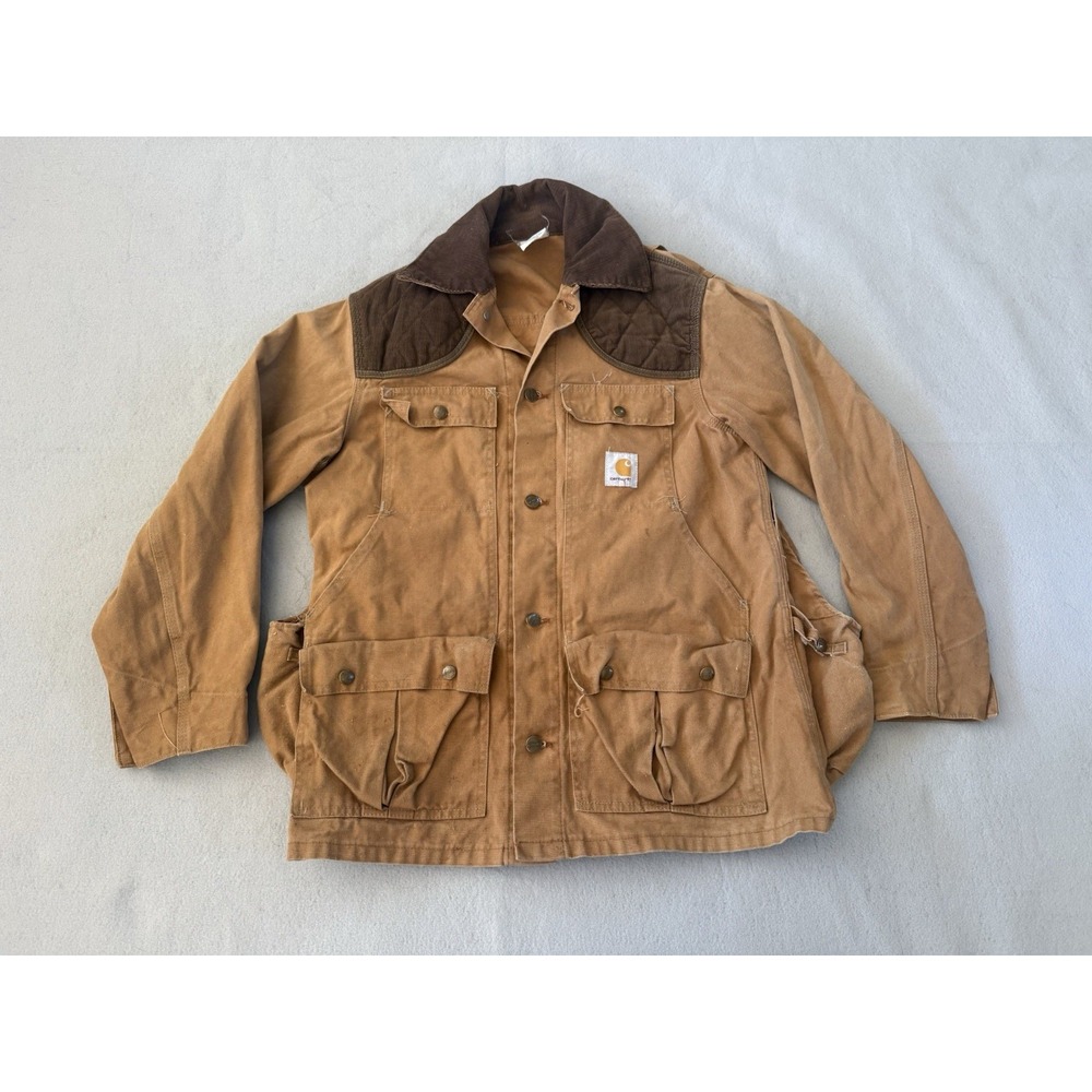 VTG CARHARTT M Shooting Duck Hunting Canvas Game Pouch CU046 US Union Made Coat